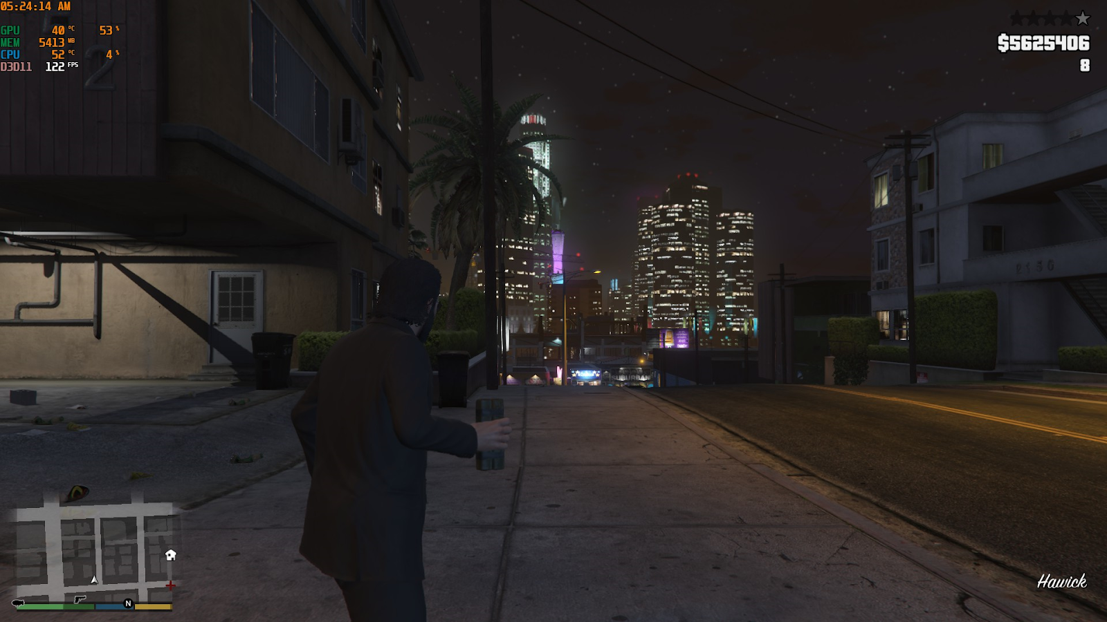 An image of Michael throwing a sticky bomb in GTA V. Image captured by VideoGamer.