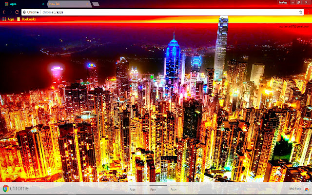 City Hong Kong Horizon Sunset chrome extension