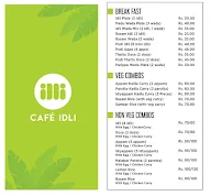 Cafe Idli menu 1