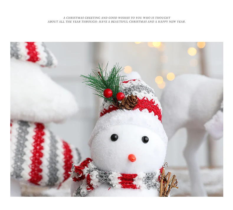Enfeites de Natal para Decoração de Mesa com Boneco de Neve, Trenó, Alce, Esquilo e Urso Polar. Crie um clima natalino!