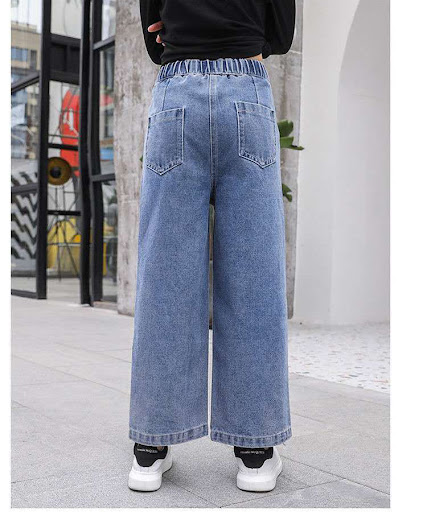 Title 1, Fashionable loose simple casual girls jeans, of...