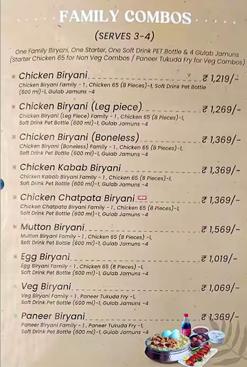 Mani's Dum Biryani menu 