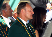 Francois Pienaar, captain of the 1995 Rugby World Cup-winning Springboks, at Chester Williams' funeral at Newlands stadium in Cape Town on September 14 2019.