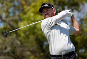 South African golfer Louis Oosthuizen plays his shot from the fifth tee during the final round of the Valspar  Championship golf tournament at Innisbrook Resort in Copperhead Course.