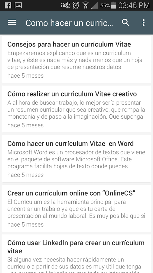 Crear un resume