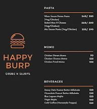 Happy Burp menu 1