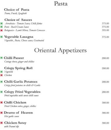 Ark- Justa Rajputana menu 