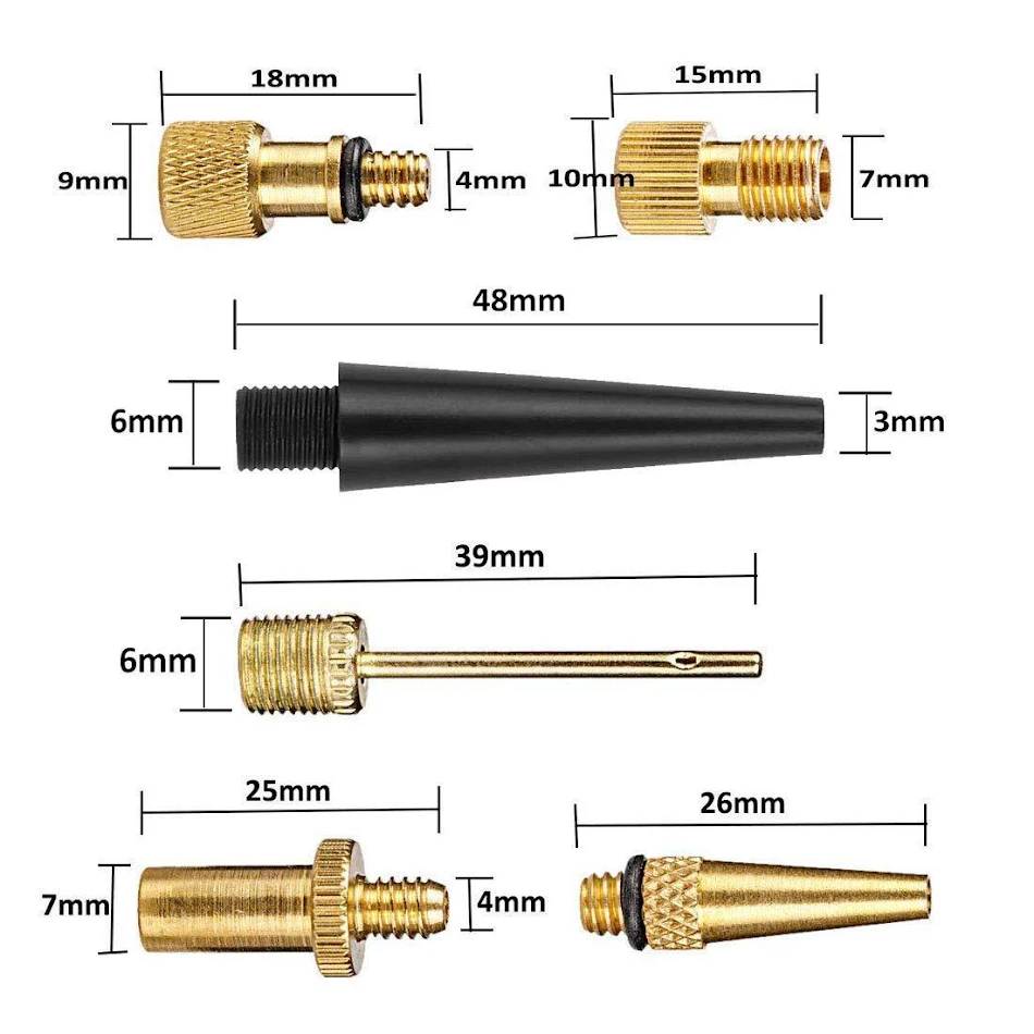 Adaptador de válvula para coche, rueda, bicicleta, juego de 24 piezas, DV, SV, AV, inflado fácil y rápido
