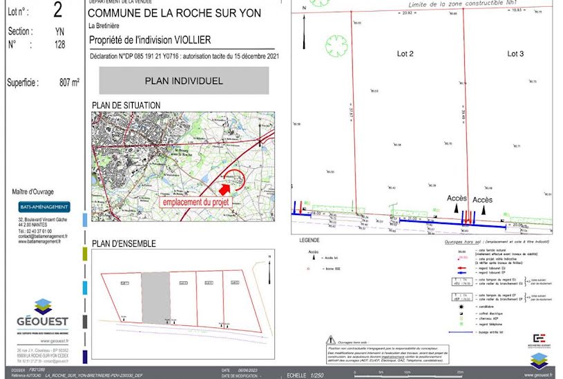  Vente Terrain à bâtir - à La Roche-sur-Yon (85000) 