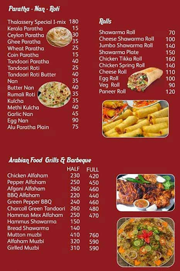 Thalassery Restaurant menu 