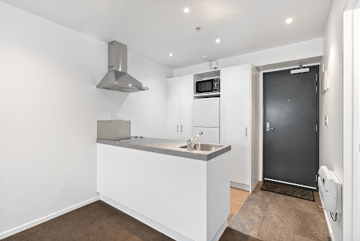 Luxury apartment / penthouse for sale in Wellington (New Zealand) - Modern kitchen with silver extractor hood