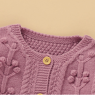 Title 4, Handmade knitted wool romper with bubble ball a...