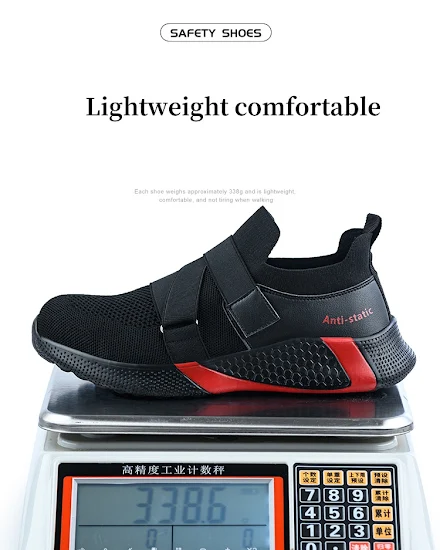 Lightweight Men Safety Shoes Steel Toe Work Shoes Protect... - 1