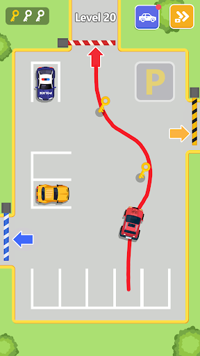 Screenshot Car puzzle:  Draw a escape