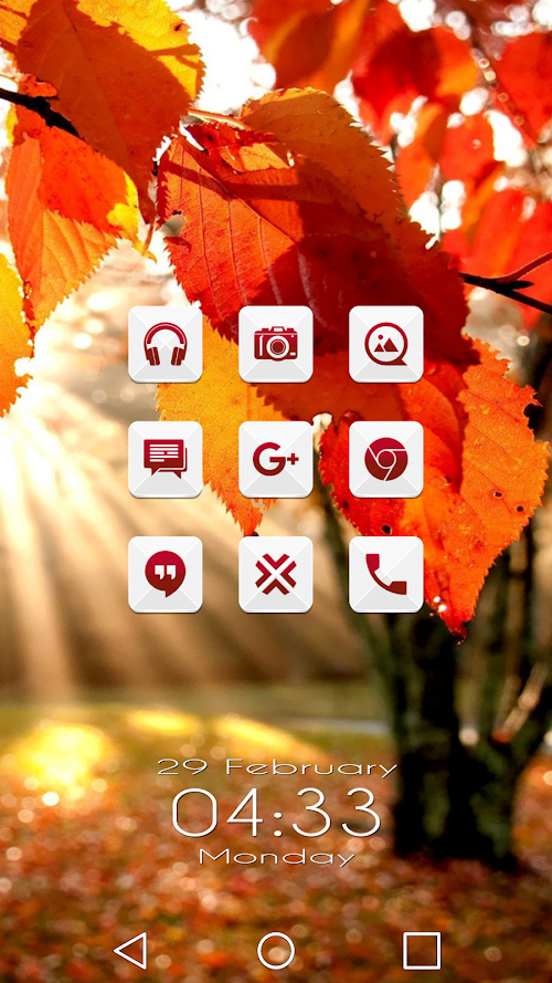 Android application Azer Red - Icon Pack screenshort