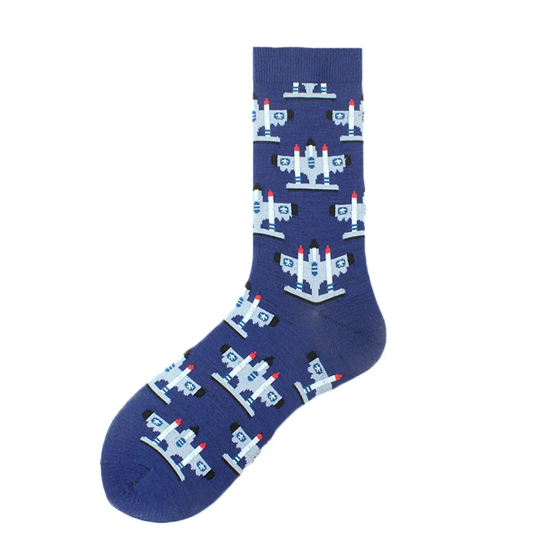 Calcetines de algodón de moda para primavera, otoño e invierno, calcetines de avión. Cómodos y coloridos, ideales para el día a día.