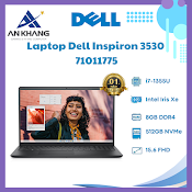 Laptop Dell Inspiron 3530 71011775 (Core I7 - 1355U | 8Gb | 512Gb | Intel Iris Xe | 15.6 Inch Fhd | Win 11 | Office | Đen) - Hàng Chính Hãng