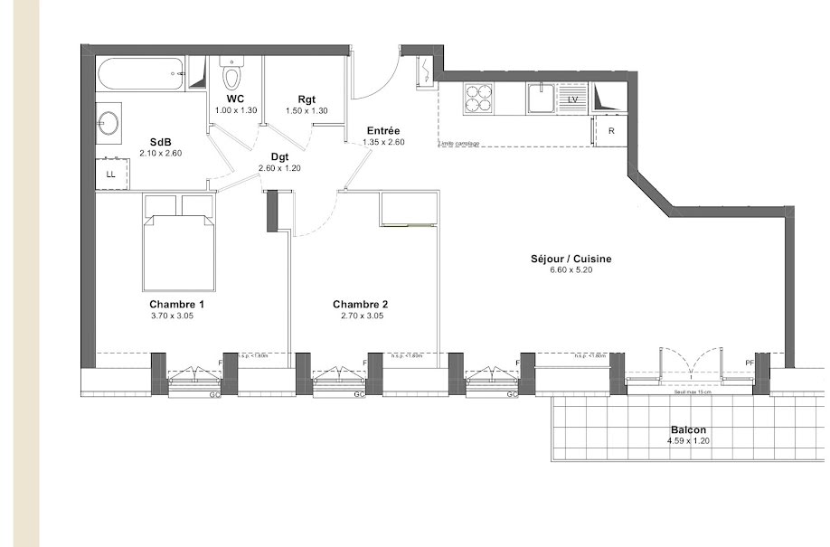 Vente appartement 3 pièces 65.04 m² à Clamart (92140), 506 500 €