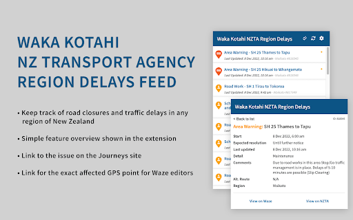 Waka Kotahi NZTA Region Delays