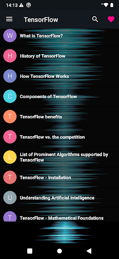 Screenshot Learn TensorFlow
