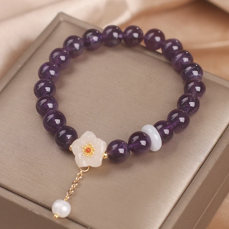 Bracelet en cristal de grenat naturel de style ethnique, pour femmes, symbole de protection et d'élégance, cadeau parfait.
