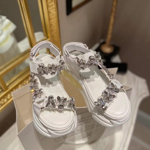 Title 3, Rhinestone Platform Sandals, Female Fairy Style...