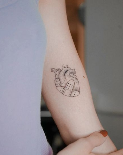 Damaged Heart Tattoos