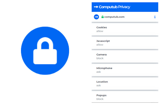 Computub Privacy chrome extension