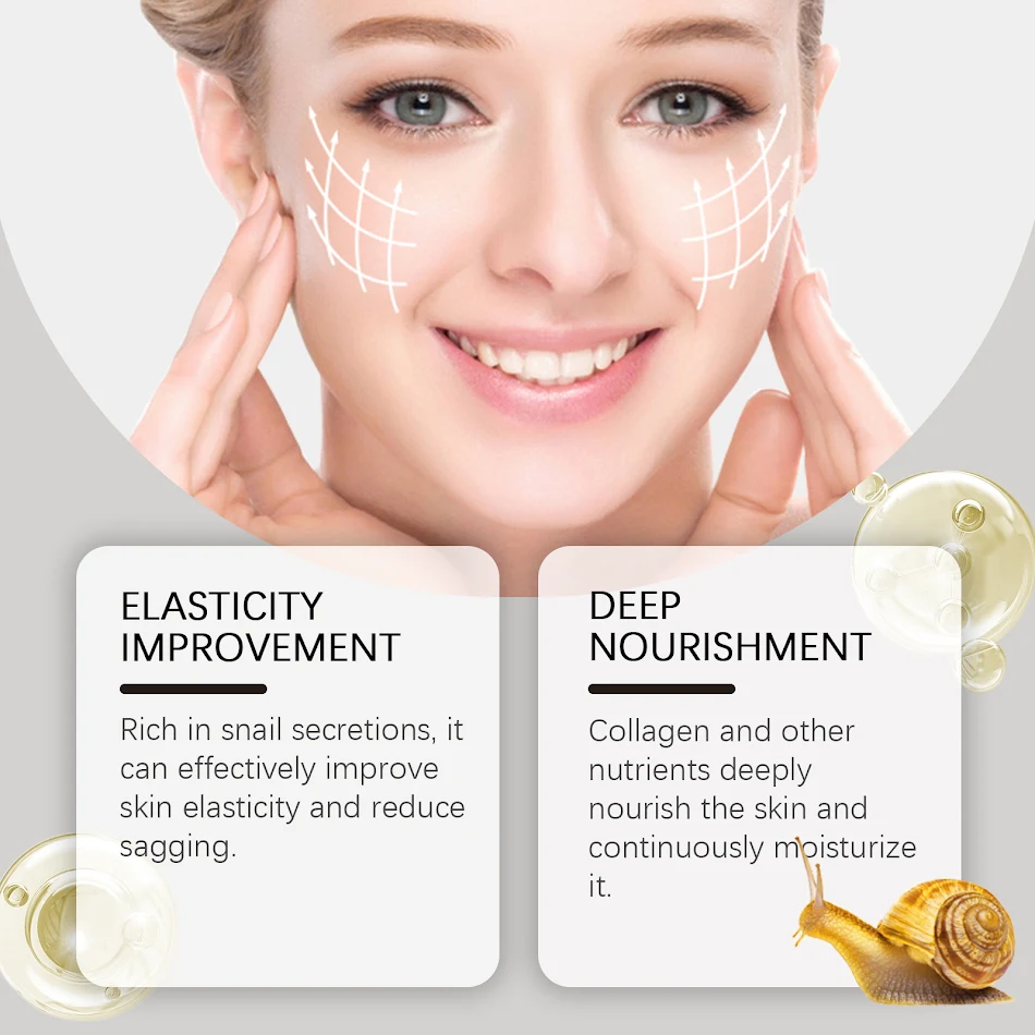 Snail Collagen Moisturizing Lifting Crème Vermindert Rimpels Verstevigt de Huid Hydrateert Anti-Aging Gezicht- en Nekverzorging voor een Jonger Uiterlijk