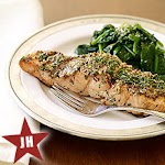 Grilled Salmon with Mustard-Herb Crust was pinched from <a href="http://www.weightwatchers.com/food/rcp/RecipePage.aspx?recipeId=249931#" target="_blank">www.weightwatchers.com.</a>