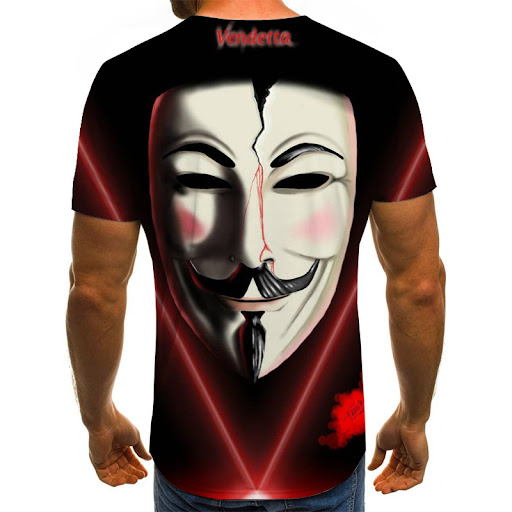 Title 5, Skull Prisoner 3D Digital Printed Mens T-shirt