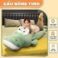 Gấu Bông Cá Sấu Tino Giá Rẻ Cá Sấu Mắt Lồi Mặt Ngáo Gối Ôm Hình Thú Khổng Lồ Size Khổng Lồ 1M1 - 1M3 - 1M5