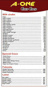 A One Cold Coco menu 1