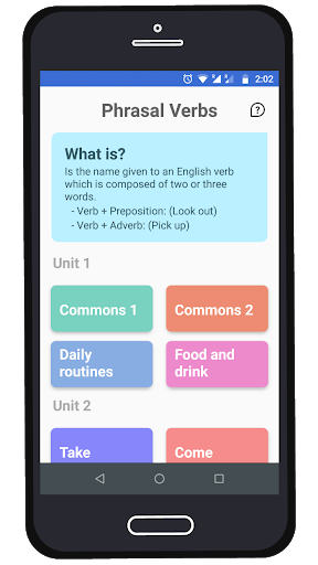 Screenshot Phrasal Verbs