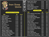 Soya Chaap Queen menu 1