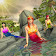 Mermaids ocean swimming race simulator icon