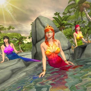 Download Mermaids ocean swimming race simulator For PC Windows and Mac