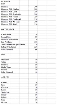 Sheikh Shawarma menu 8