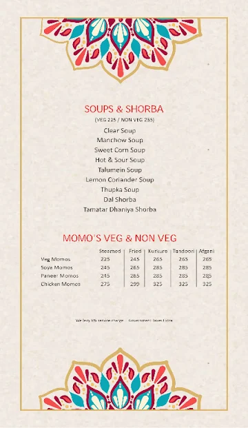 Kamboj's menu 