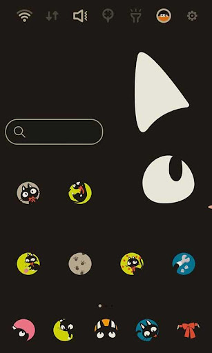 Sweet Black Cat launcher theme