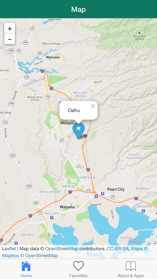 Android application Oahu Hawaii offline map screenshort