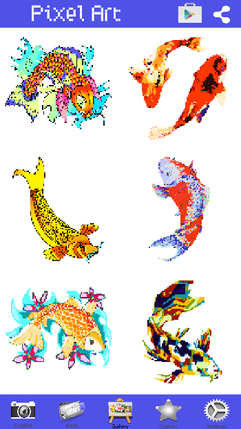 Coloring Book Koi Fish Pixel Artのおすすめ画像5
