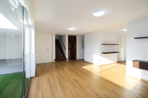 Modern interior living room with stairs - Prestige house for rent in San Isidro, 4 bedrooms