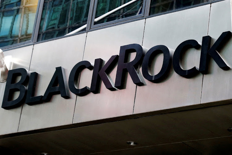 The BlackRock logo is seen outside its offices in New York City, New York, US. Picture: BRENDAN McDERMID/REUTERS