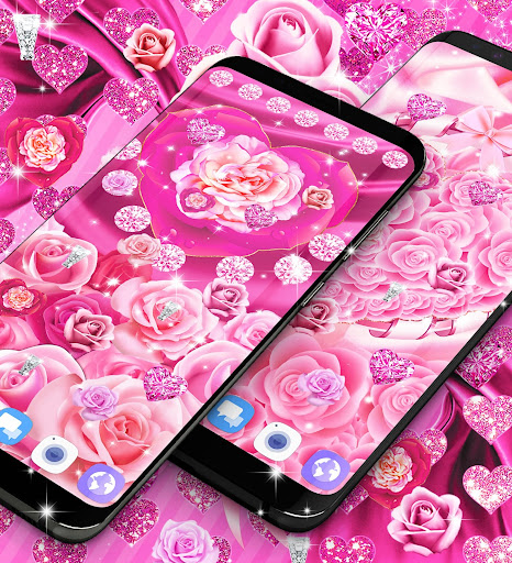 Pink rose silk live wallpaper androidhappy screenshots 2