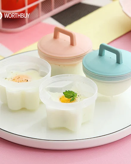 WORTHBUY 4 Pcs/Set Cute Egg Cooker Tools With Brush Plast... - 3