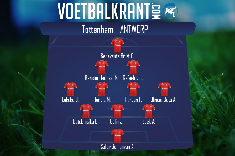 Opstelling Antwerp | Tottenham - Antwerp (10/12/2020)