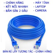 Dây Cáp Mạng Cat6E Bấm Sẵn 2 Đầu 5M 10M 15M 20M 25M 30M 35M 40M 45M 50M, Dây Mạng Lan Rj45 Cho Máy Tính Laptop Camera