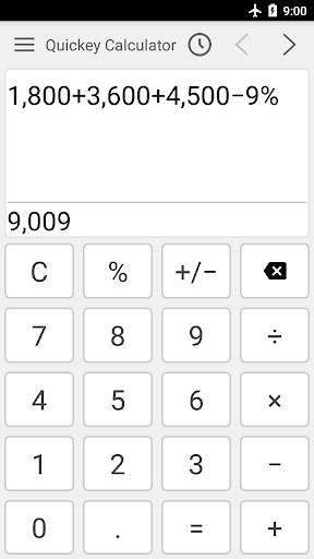 Screenshot Calculator app