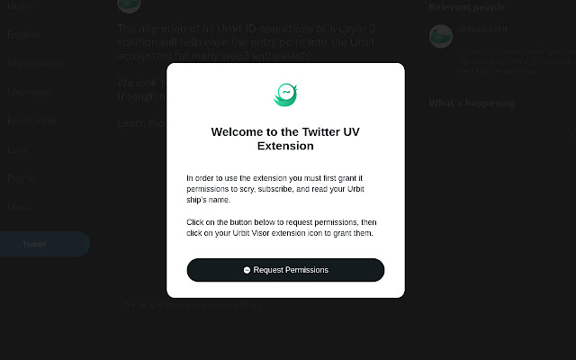 Twitter UV chrome extension